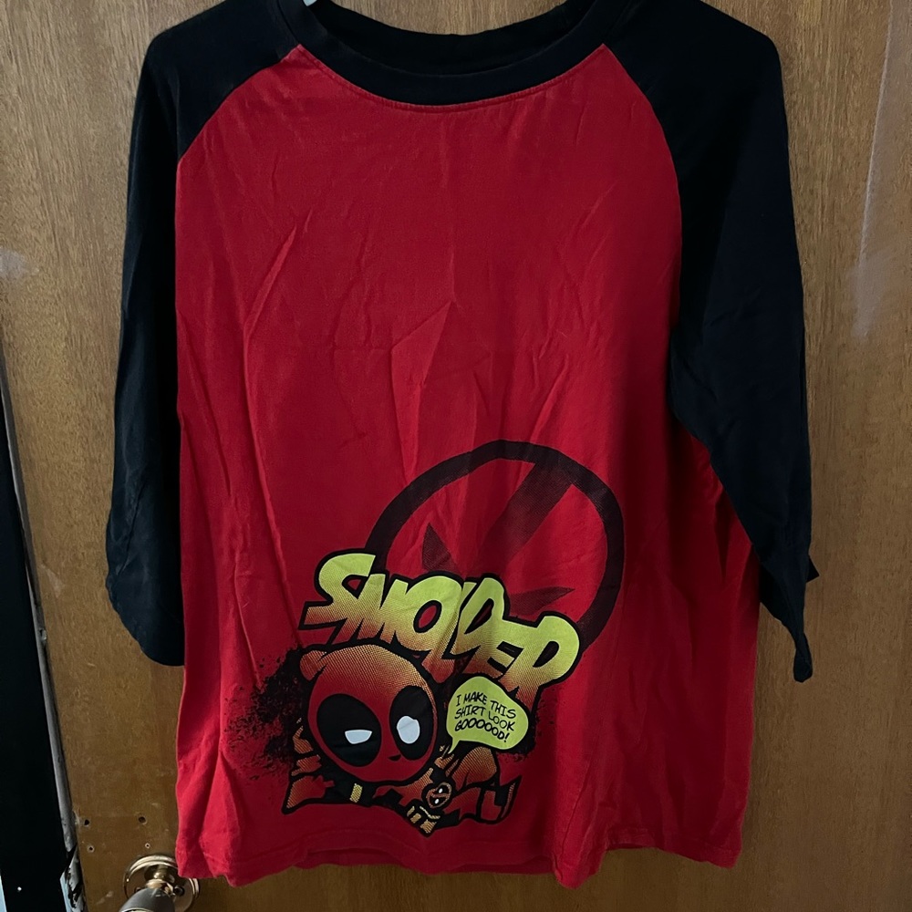 Deadpool baseball shirt